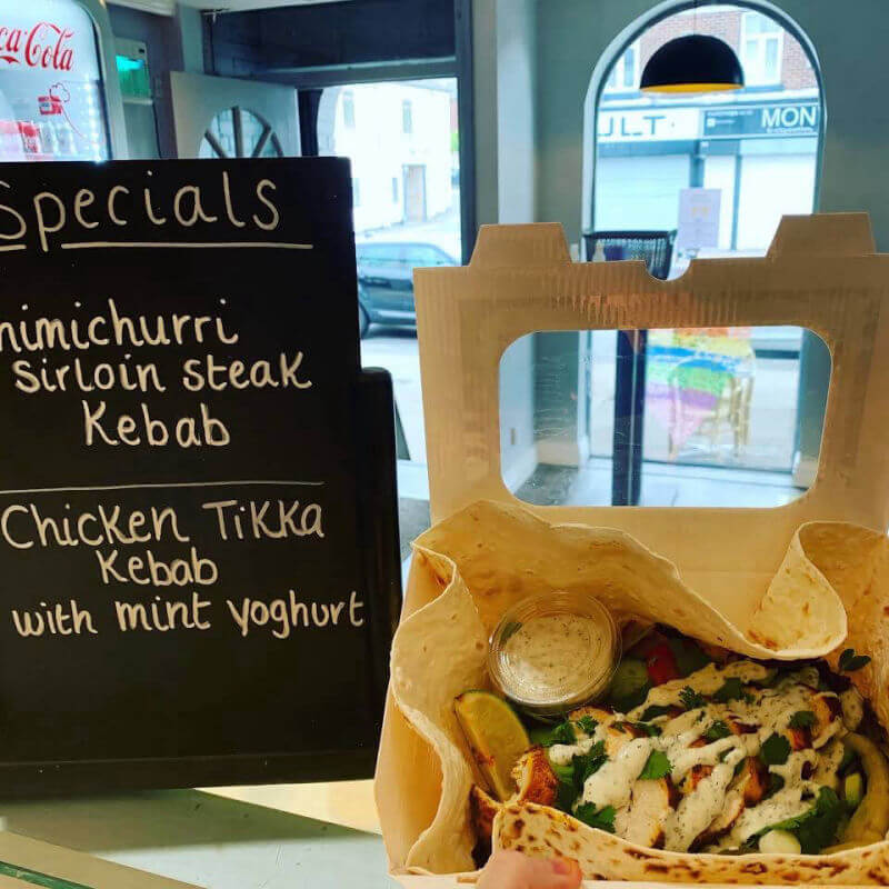 Lunch time specials - moorish kebabs