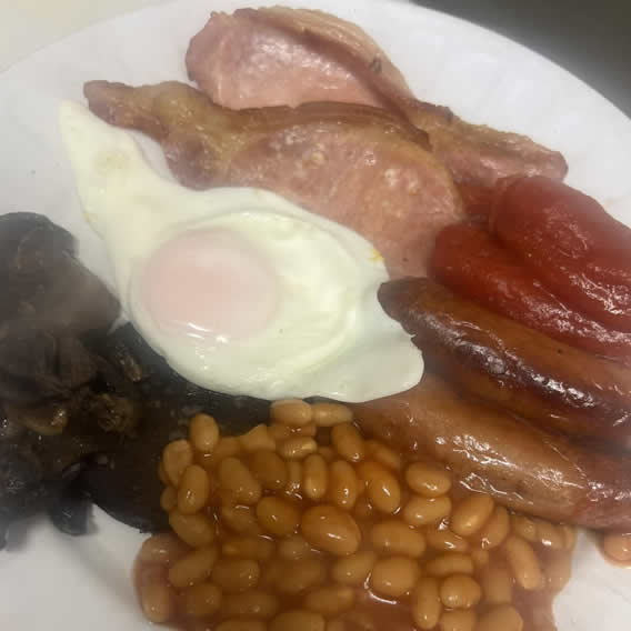full english breakfast at deane village bakery
