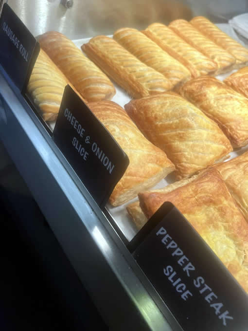 delicious pasties and sausage rolls